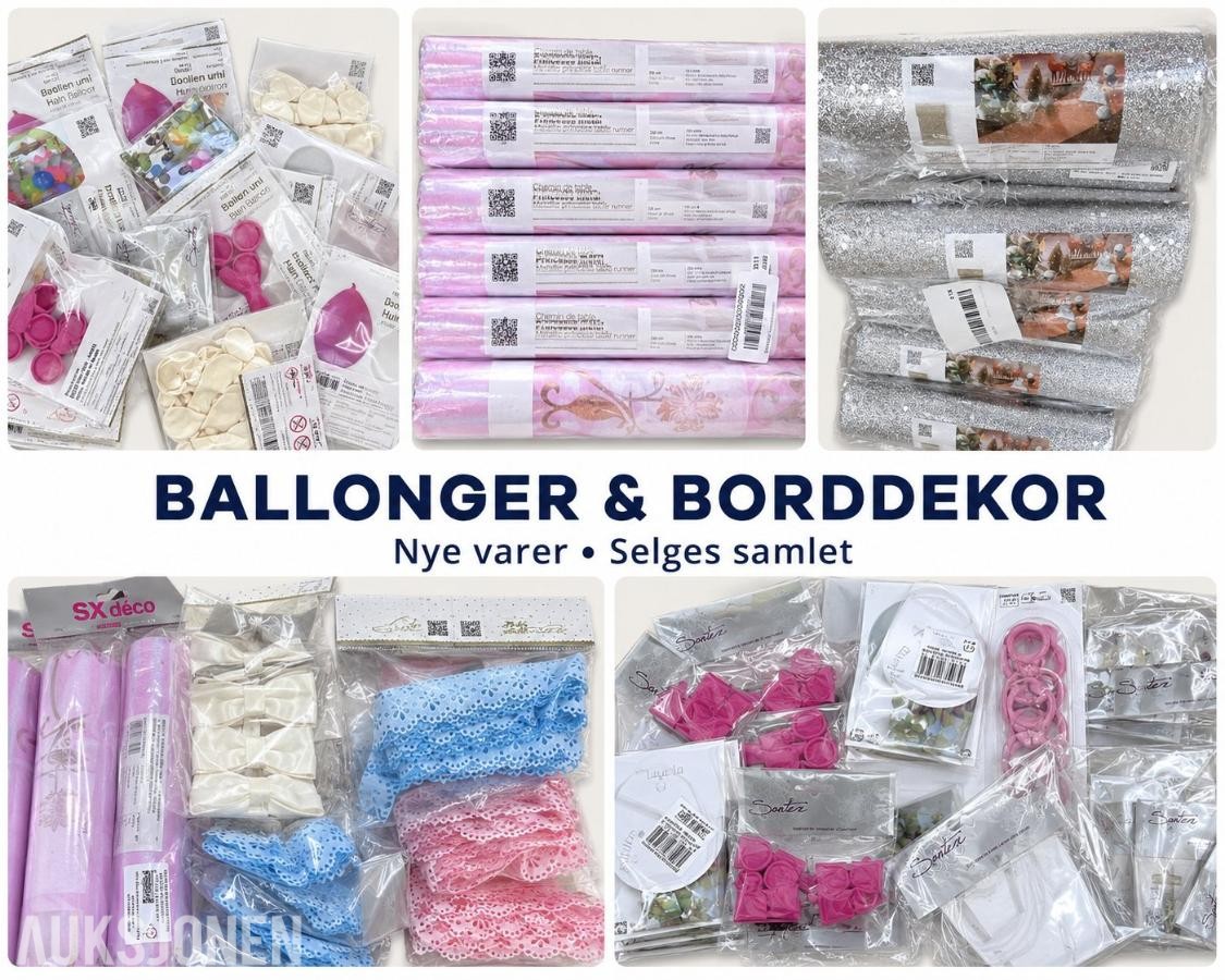 Nytt restlager fra Frankrike – ballong- og festartikler